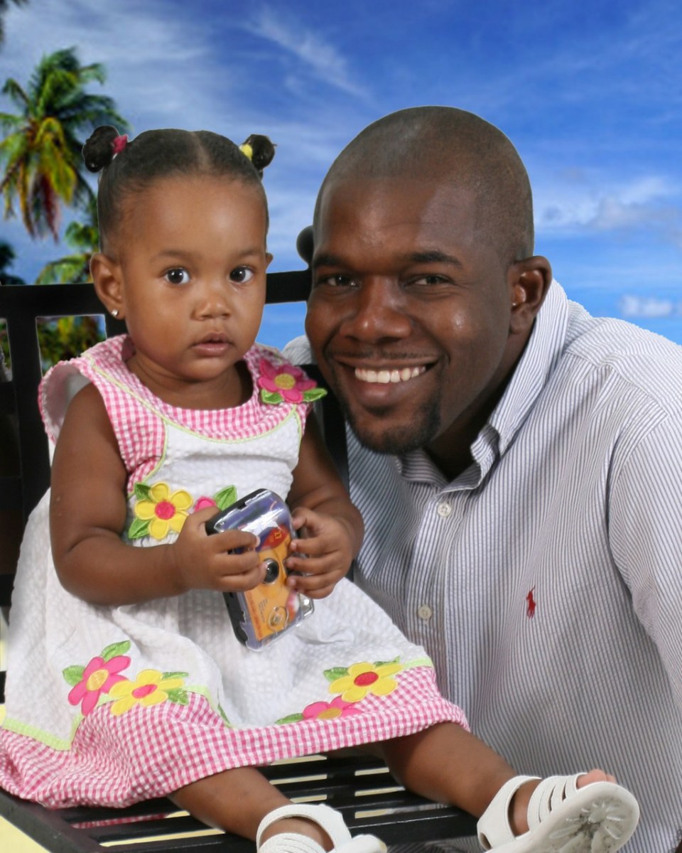 A family moment with his daughter